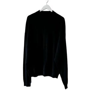 Baracuta Vintage Silk Blend Black Mock Neck Retro Knit Men  Sweater SZ 2X #2296